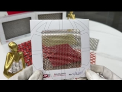 तांबा स्टेनलेस बुना तार जाल टुकड़े टुकड़े कांच एंटी एसिड 0.6mm