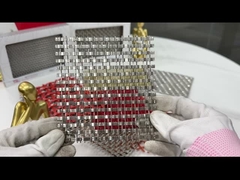 भवन के मुखौटे के लिए 13 फीट बुना हुआ पेंट किया हुआ कांस्य तार जाल