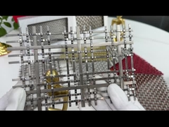 कांस्य सजावटी वर्ग वास्तुशिल्प बुना हुआ धातु जाल भवन मुखौटा 7.8kg/M2