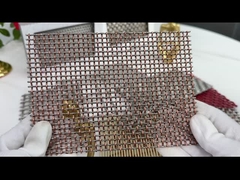 दीवारों के लिए बुना हुआ तांबा स्टेनलेस स्टील क्रिमड वायर मेष 4×8 मीटर