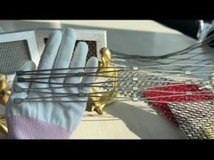 60 मीटर का हाथ से बुना हुआ जाल 304 स्टेनलेस स्टील प्राकृतिक रंग