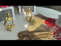 4 मिमी डाय बुना हुआ एल्यूमीनियम धातु सेक्विन कपड़े विरोधी पहनने सजावट विभाजन क्लैडिंग