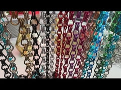 11 मिमी 23 मिमी सैंड कलर एल्यूमीनियम चेन फ्लाई स्क्रीन डोर पर्दे एंटीवेयर