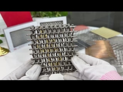 SS304 लचीला धातु जाल कपड़े क्रिमित धातु स्क्रीन मुखौटा 16 फीट चौड़ाई