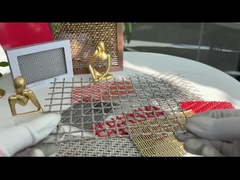 316 स्टेनलेस स्टील सजावटी धातु जाल शीट 2'X2' 8ft लंबाई