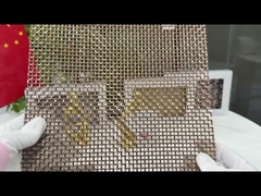 कठोर बुना हुआ 4 मीटर स्टेनलेस स्टील सजावटी तार जाल कैबिनेट के लिए प्राकृतिक रंग