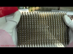 फ्री ऑयल इंडस्ट्रियल ब्रैटेड वायर मेष वेव लिनन मेटल मेष बेल्ट