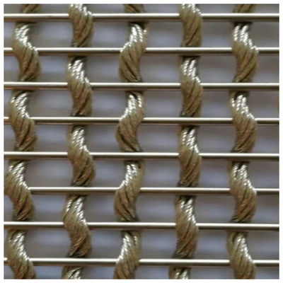एनोडाइजिंग ट्विल वेव वेवन मेष पैनल आग प्रतिरोध
