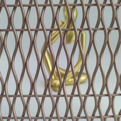 गुलाब स्वर्ण स्टील बुनाई वास्तुशिल्प बुना तार जाल के साथ चित्रण के लिए रेलिंग