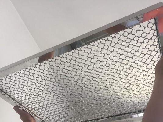 स्टेनलेस स्टील लिंक और रिंग रिंग जाल पर्दे औद्योगिक के लिए सुरक्षा