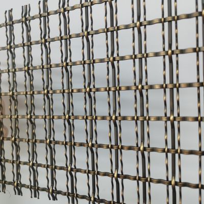संक्षारण प्रतिरोधी कांस्य स्टेनलेस स्टील बुना तार जाल कैबिनेटरी के लिए