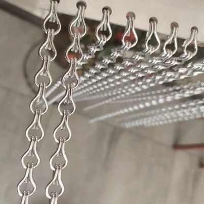 95x215 सेमी मानक आकार एल्यूमीनियम चेन फ्लाई स्क्रीन सहायक रेल और अन्य फिटिंग