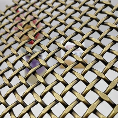अपग्रेड इंटीरियर्स 18mm वीफ्ट पिच लक्जरी ब्रास डेकोरेटिव ग्रिल्स एसजीएस प्रमाणित