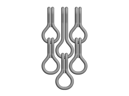 12x24 मिमी चेन साइज एल्यूमीनियम चेन फ्लाई स्क्रीन 60% ओपन एरिया और प्रभावी फ्लाई कंट्रोल के लिए 1.2 मिमी वायर व्यास के साथ