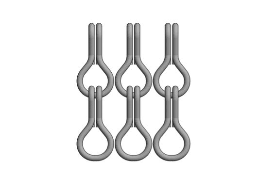 24 मिमी चेन दूरी 1.2 मिमी तार व्यास एल्यूमीनियम चेन फ्लाई स्क्रीन औद्योगिक अनुप्रयोगों के लिए 60% खुले क्षेत्र के साथ