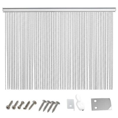 कीट सुरक्षा के लिए 60% खुले क्षेत्र और 1.2 मिमी तार व्यास के साथ 12x24 मिमी चेन आकार की एल्यूमीनियम चेन फ्लाई स्क्रीन