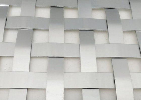 फ्लैटवायर 430 वास्तुकला बुना तार मेष Anodized