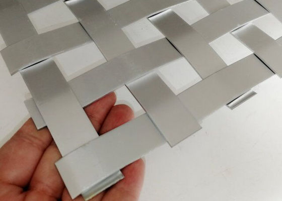 फ्लैटवायर 430 वास्तुकला बुना तार मेष Anodized