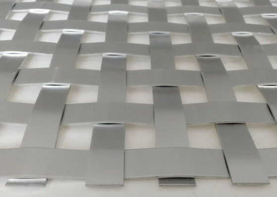 फ्लैटवायर 430 वास्तुकला बुना तार मेष Anodized