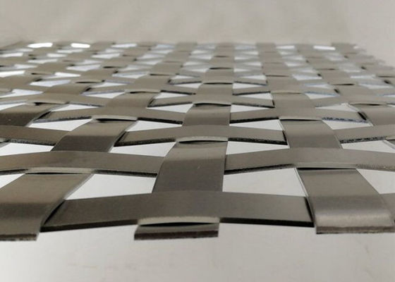 फ्लैटवायर 430 वास्तुकला बुना तार मेष Anodized