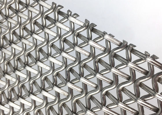 SS316 प्राकृतिक रंग बुनाई जाल सजावटी तार जाल पैनल जंग प्रतिरोध