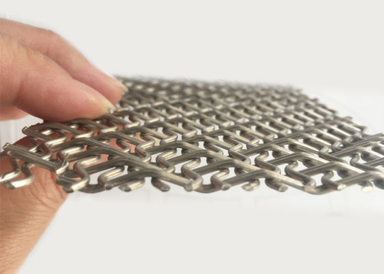 SS316 प्राकृतिक रंग बुनाई जाल सजावटी तार जाल पैनल जंग प्रतिरोध