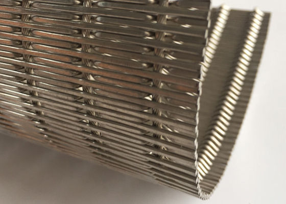 crimped 9mm 2m फ्लेक्सिबल मेटल मेश फैब्रिक ओईएम एलेवेटर इंटीरियर वॉल पैनल्स