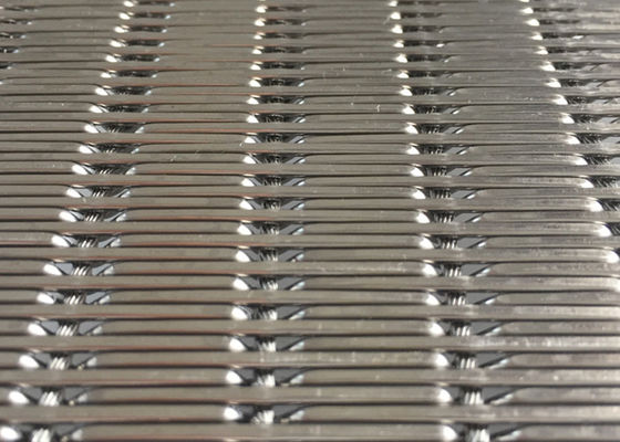 crimped 9mm 2m फ्लेक्सिबल मेटल मेश फैब्रिक ओईएम एलेवेटर इंटीरियर वॉल पैनल्स