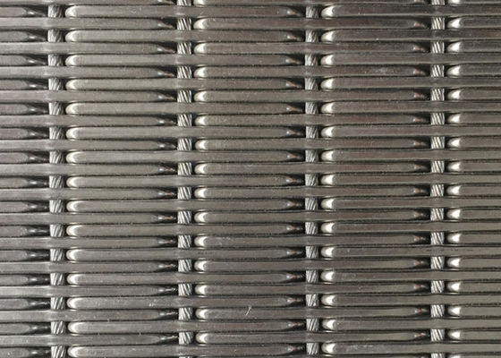 crimped 9mm 2m फ्लेक्सिबल मेटल मेश फैब्रिक ओईएम एलेवेटर इंटीरियर वॉल पैनल्स