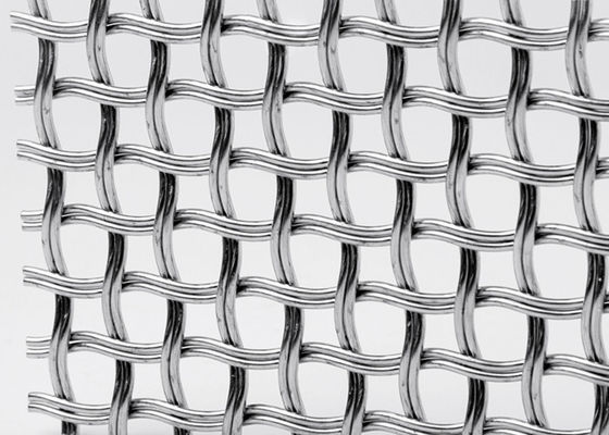 विभाजन के लिए परिपत्र मेष आकार पेचदार स्टेनलेस स्टील crimped वायर मेष