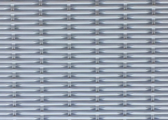 एल्यूमिनियम crimped 3.3mm सजावटी बुना तार मेष Anodizing
