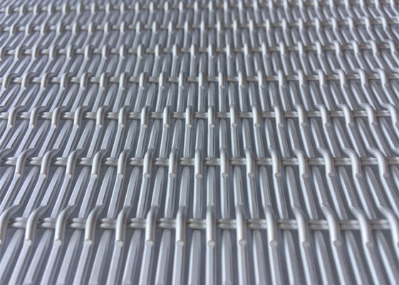 एल्यूमिनियम crimped 3.3mm सजावटी बुना तार मेष Anodizing