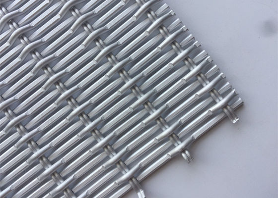 एल्यूमिनियम crimped 3.3mm सजावटी बुना तार मेष Anodizing