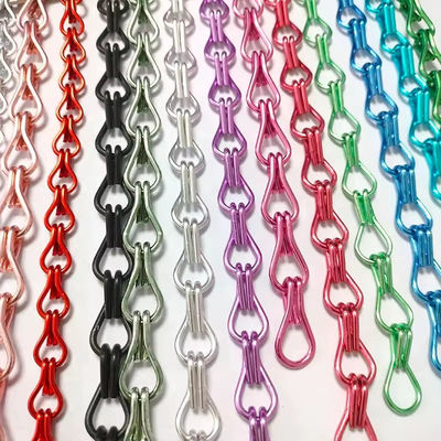 एल्यूमीनियम चेन पर्दा फ्लाई स्क्रीन स्थायित्व वेंटिलेटेड स्क्रीन दरवाजे